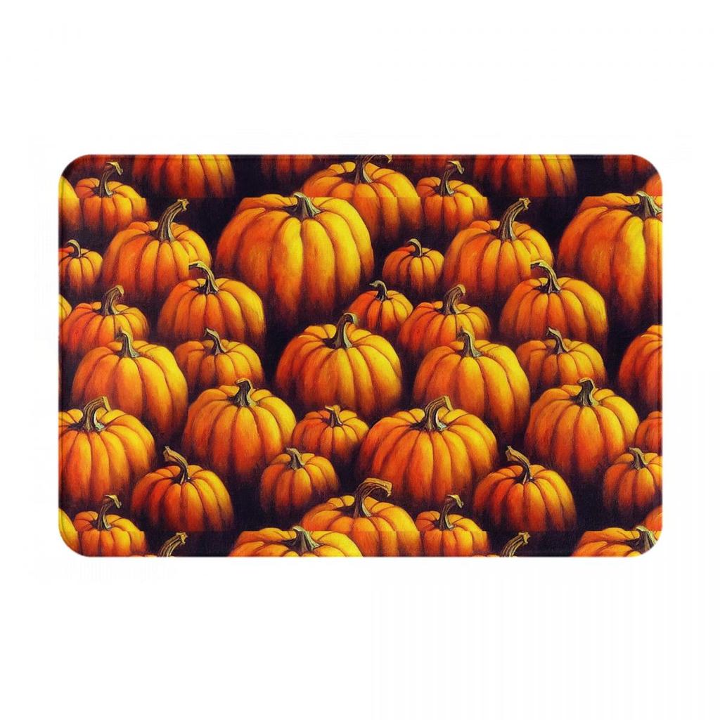 Halloween Thanksgiving Pumpkin Pattern Anti-slip Doormat Floor Mat Carpet Rug for Kitchen Entrance Home Living room Footpad Mats