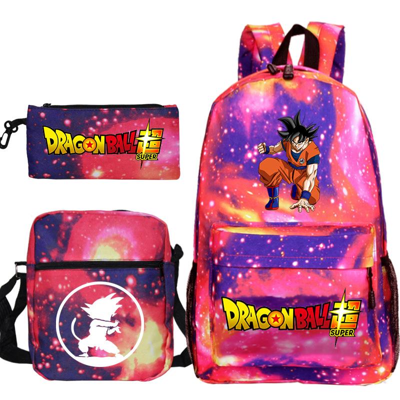 Драгонболл драгонболл набор из трех предметов анимационная периферия новый набор пеналов досуг студенческий рюкзак