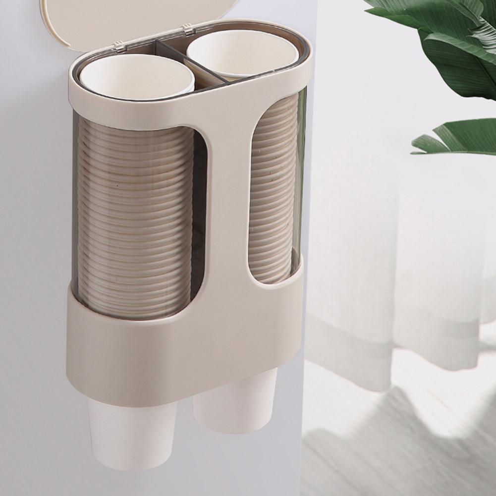 Paper Cup Dispenser Plastic Double Holder for Water Dispenser Restaurant Hotel Office Use