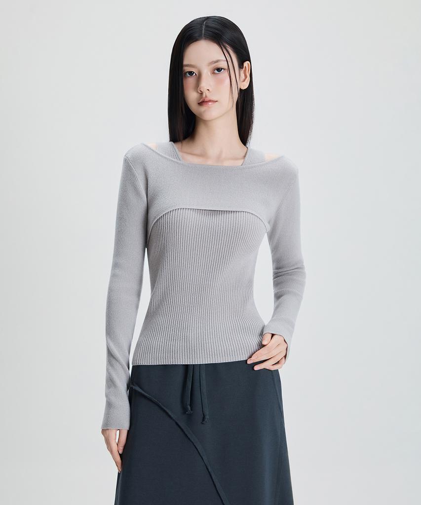 MIXXO Без рукавов Многослойный Болеро Пуловер_Miwkag324T