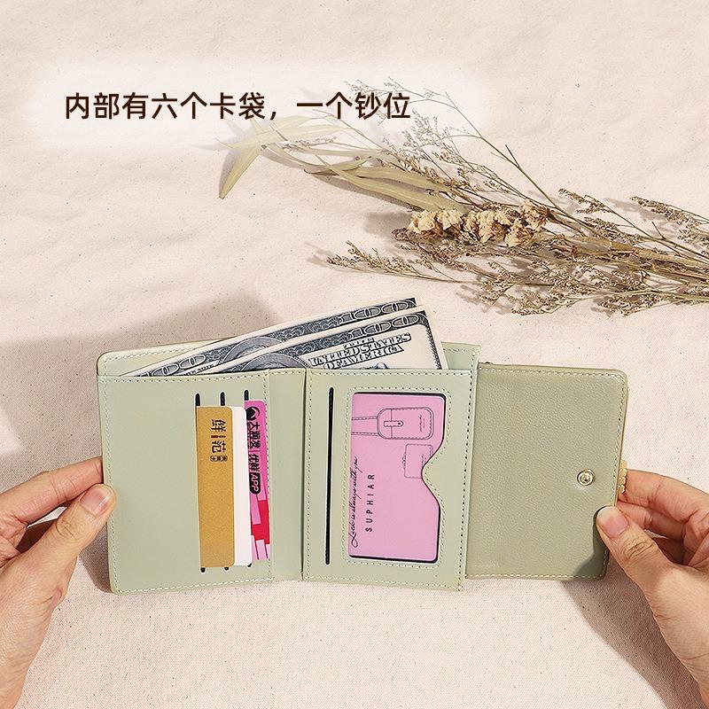 Короткий кошелек, женская новая модель, г-жа. Складная сумка для мелочи Xia, сумка для студенческого билета, контрастный цвет и водонепроницаемая функция