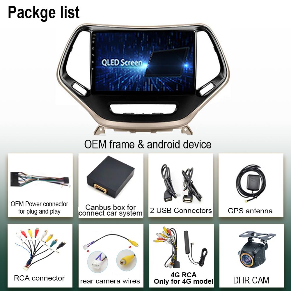 Car Android For Jeep Cherokee 5 KL 2014 - 2018 Auto Radio Stereo Head Unit Multimedia Player GPS Navigation NO 2DIN DVD WIFI BT