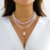 Fashion Pearl Necklace Simplicity Collarbone Collar Decoration New Irregular Chain  Women