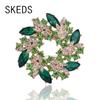 SKEDS Роскошные Хрустальные Элегантные Цветочные Броши Булавки Для Женщин Стразы Милые Высококачественные Украшения Свадебная Вечеринка Тканевая Брошь Булавка