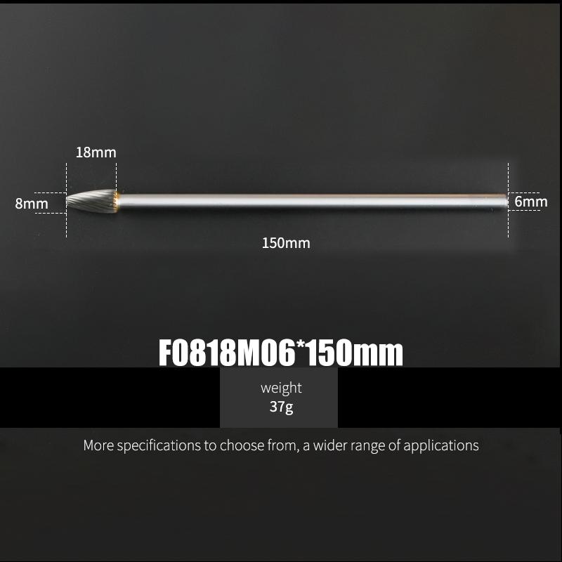 Длина 150 мм 1 шт. Вращающиеся напильники из карбида вольфрама для деревообработки, пластика, металла, железа, алюминия, нержавеющей стали, фрезы