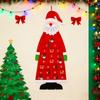 Festive Felt Christmas Tree Advent Calendar Countdown Wall Hanging Reusable Decorative Gift Santa Ornaments Party Decor Supplies