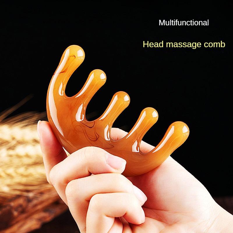 Head Meridian Massage Comb Portable Wide Tooth Scraping Comb Relaxing Meridian Massager Acupuncture Therapy