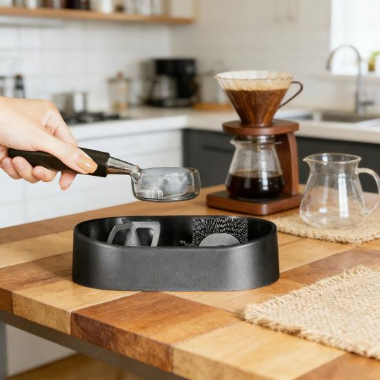 Набор для чистки кофейного портафильтра Кофейный портафильтр Жесткие инструменты для чистки с поддоном для сбора гущи Щетка для чистки Набор для обслуживания