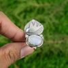 Blue Lace Agate Stone 925 Sterling Silver Wedding Bird Statement Ring Jewelry