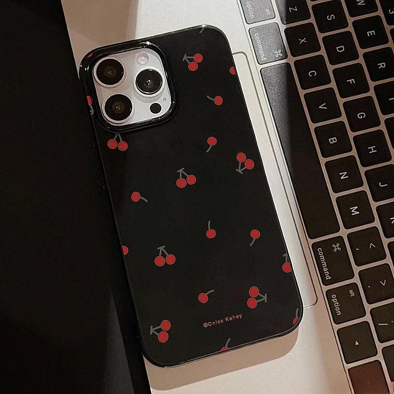 Little Red Cherry Phone Case For iPhone 13 Pro Max Case iPhone 11 16 15 14 12 16Pro XS Max XR X 8 7 Plus 16e Cases Soft Cover