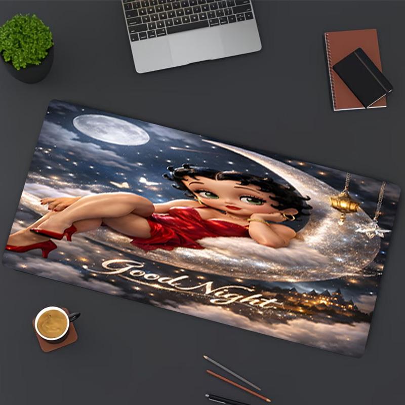 Betty Boop Print Mouse Pad, for Keyboard Pad Laptop PC Mat for Office Home Use, Desk Decor, Perfect Birthday Gift for Gamers