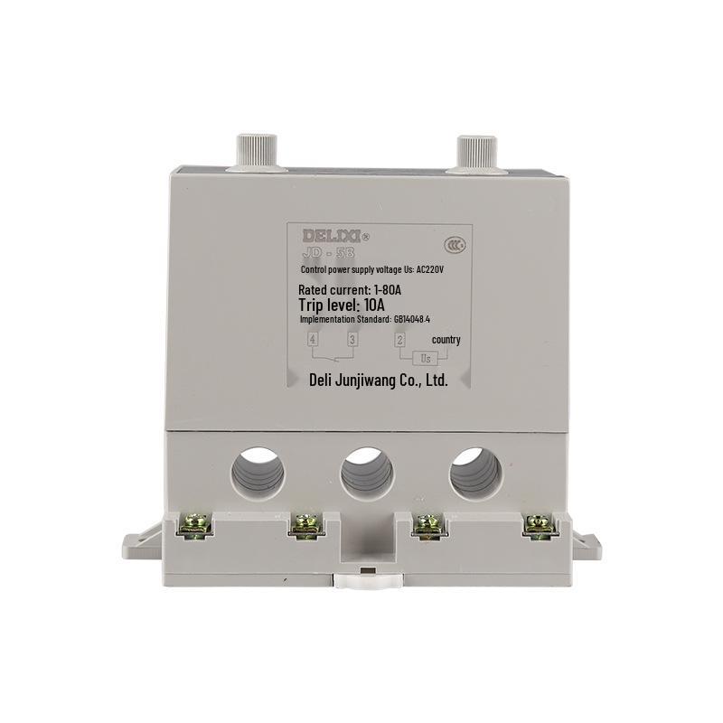 Защита двигателя Delixi JD-5B 0,5-5А, 380В - Защита от потери фазы, перегрузки, заклинивания