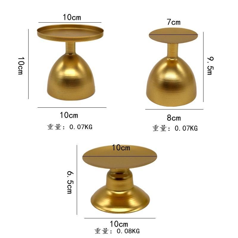 Nordic Wrought Iron Gold Candle Holder Decoration Home Living Room Dining Table Candlesticks Wedding Home Decoration Craft