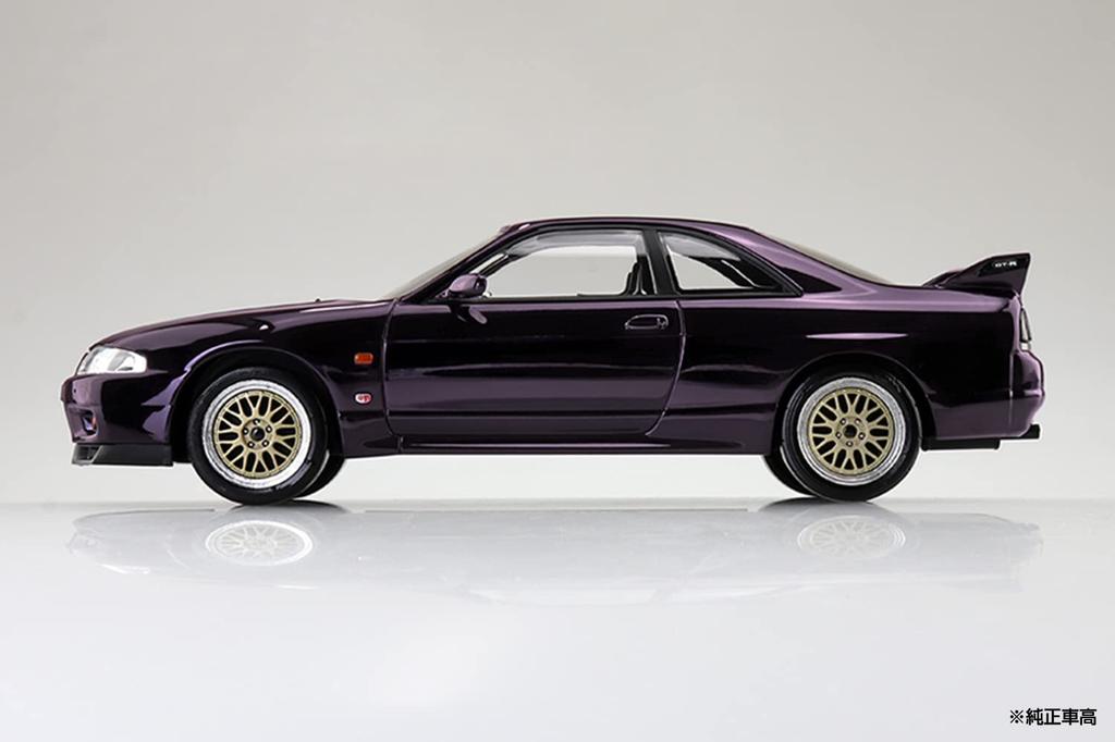 Aoshima Bunka Kyozai The Snap Kit Series Nissan R33 Skyline Custom Wheels Plastic Model Co., Ltd. (AOSHIMA) 1/32 GT-R (Midnight Purple) Pre-Colored