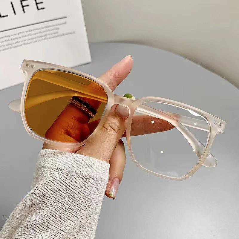 Хромированные очки для близорукости Мужские Женские Квадратные Защита от синего света Сверхлегкие Очки по рецепту Диоптрии от 0 до -6.0