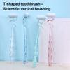 Toothbrush with Hanging Hole Design S-Shaped Vertical Brush Soft Bristles Anti-Slip Handle Toothbrush