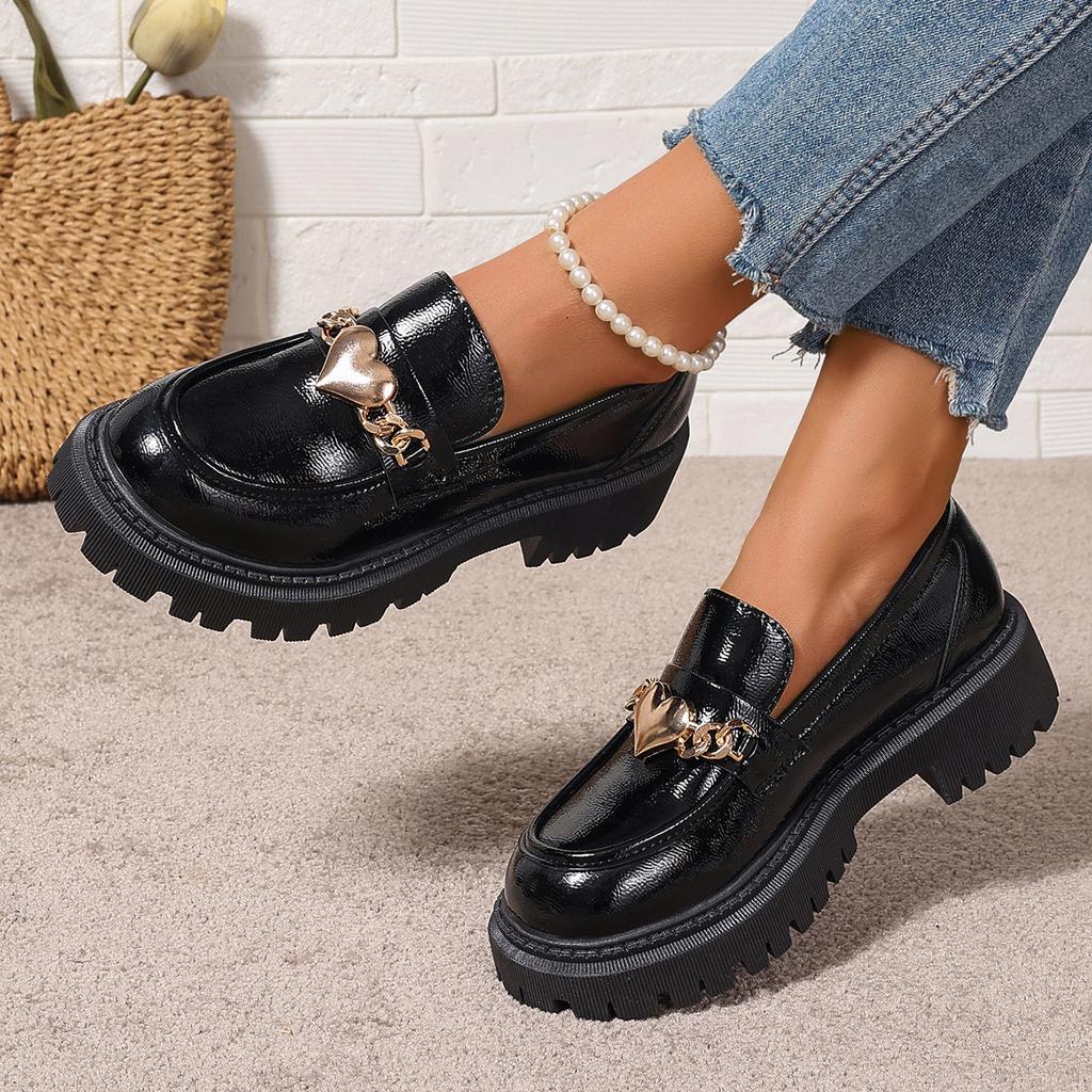 Fashion 2024 Women Spring New Elegant Comfortable Baotou Platform Shoes Women Fashion Slip On Metal Decoration Designer Casual Shoes
