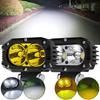 1/2pcs Universal Motorcycle LED Fog Lights Yellow White Spotlight 10W Floodlights 6000lm Auxiliary Fog Lamp