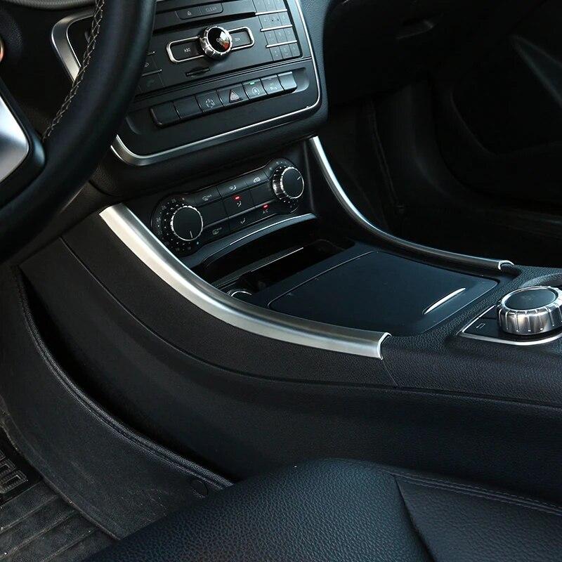 Для Mercedes Benz A/GLA/CLA Class W176 A180 2012-2018 углеродное волокно хромированная декоративная полоска для центральной консоли, автомобильные аксессуары