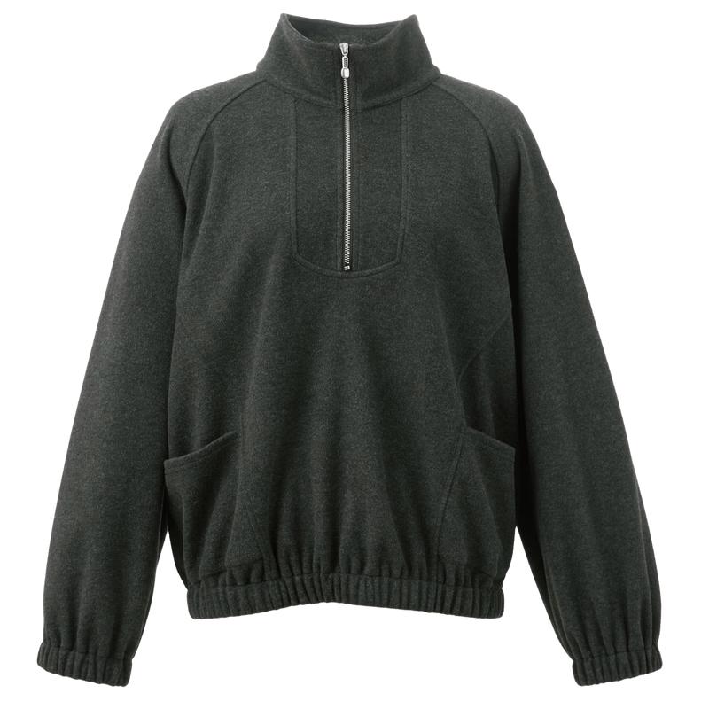 Women's Stand Collar Zipper Long Sleeve Sweatshirt