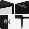 HANAU Bedside Table Set of 2 Black Oak Effect 36 x 33 x 51 cm
