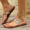 Women Sandals 2025 New Fashion Daily Sandals Brand Thong Women Sandals Buckle Strap Flat Open Toe Female Shoes Zapatos De Mujer