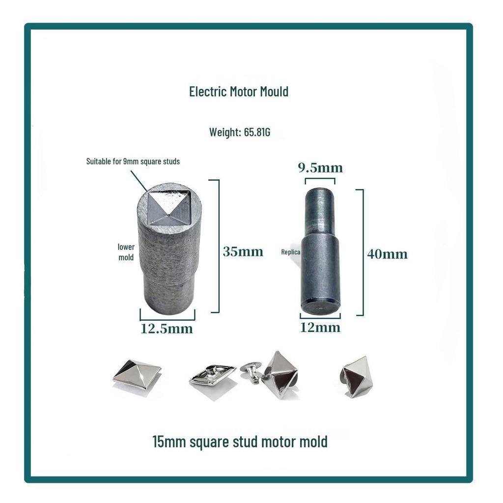 Four-Sided Pyramid Motorcycle Rivet Mold with Square Studs