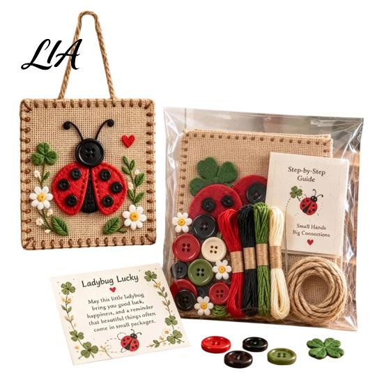 Personalized Holiday Gifts Button Blessing Friendship DIY Kit, Animal Insect Craft Art And Supplies for Beginners Kit Adults Teens, Handmade