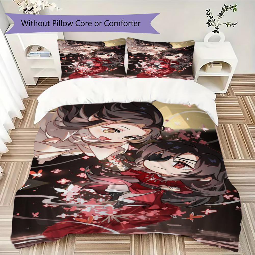 Heavenly Pattern Bedding uilt Set uilt Cover Pillowcase Home Decoration Birthday Gift (1 * duvet cover + 2 * pillowcase without core)34