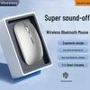 Беспроводная Bluetooth-мышь с двойным режимом и беспроводной зарядкой, бесшумная, со светящимся дизайном, для компьютера и ноутбука, офисного использования