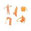 Фигурки из смолы 1/64, ведро с фигурками, пейзаж, макет для DIY-сцены, сад, диорама