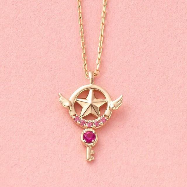 Аниме Cardcaptor Сакура ожерелье кулон 25-летие карты Captor ювелирные изделия из стерлингового серебра 925 пробы для женщин и девочек реквизит для косплея подарки