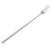 Silver Stainless Telescopic Extendable Fork Dinner Fruit Dessert Long Cutlery BBQ Meat Fork Kitchen Practical Tools