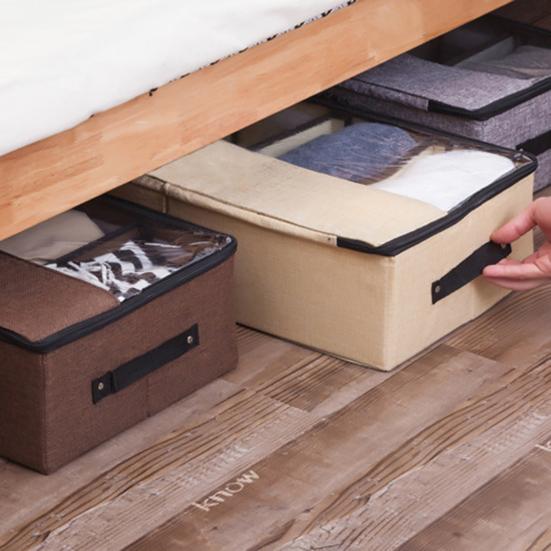 Shoes Cabinet Multi-Grids Foldable Fabric Under Bed Storage Case Household Supplies