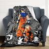 1pc DragonBallZ, Goku Flannel Blanket [Cozy Throw Blanket] For Sofa, Bed, Travel, Camping, Livingroom, Office, Couch, Chair, And Bed