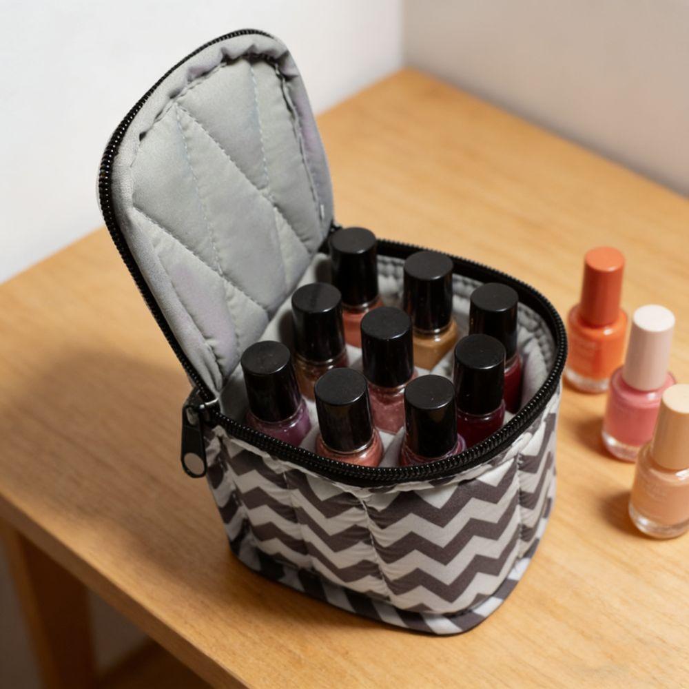 Portable 9 Compartments Essential Oil Bag 15ML Capacity with Handle Nail Polish Storage Bag Shockproof Essential Oils Organizer
