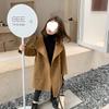 Girls' Wool Hooded Coat - Autumn/Winter 2025 Mid-Length Korean Fashion Style for Children