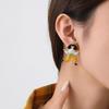 Y2k Cartoon Girls Earrings Zinc Zinc Alloy Cute Earring Elegant Enamel Stud Earrings  Vacation
