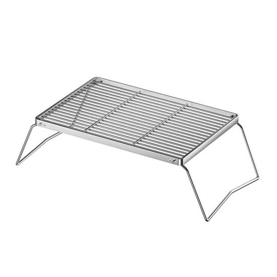 Folding Outdoor Camping Stove Grill Portable Heavy Duty Stainless Steel Backpacking Cooking Barbecue Picnic Collapsible Campfire Grate Grill Rack