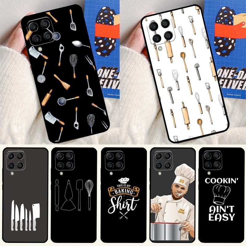 Чехол для телефона Samsung Galaxy M31 M51 M33 M13 M23 M53 M15 M55 M14 M34 M54 M20 M30s M32 M52 с рисунком 'Выпечка Повар Шеф-повар'
