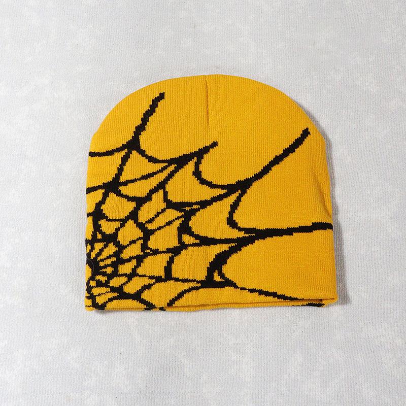 2023 New Knitted Beanies Hat Cartoon Spider Embroidered Winter Hats Knitted Bonnet Cap Soft Woolen Beanies For Women Cap