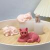 Большая силиконовая форма для свечи в виде кошки, 3D-форма котенка для гипсовых поделок, смолы, цемента, принадлежности для изготовления мыла ручной работы, декор для дома