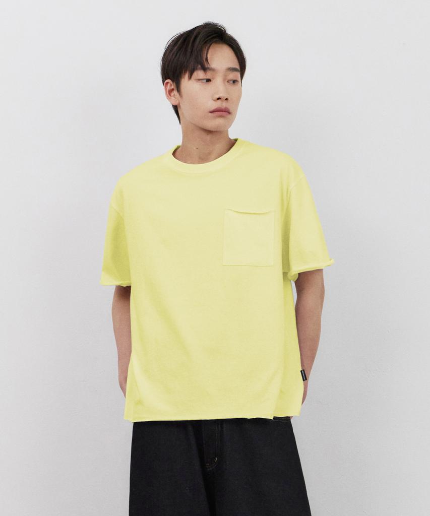 URBANSTOFF Cut-Off Crop Box Tee (Lemon)
