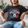 Футболка сборной США по футболу, Футболка Чемпионата мира по футболу 2026, Футболка в стиле кастомной футбольной формы, Ретро-футболка болельщика Чемпионата мира по футболу FIFA, Подарок - футболка сборной США по футболу