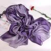 Season Solid Color Gradual Change Color Mulberry Silk Silk Scarf Women, Color Matching Women'S Scarf Shawl Yarn Beach Towel
