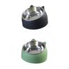 2x Metal Raised Puppy Kitten Cat Dog Bowls Feeding Dish Tilted Elevated Water Food Feeder Non Slip