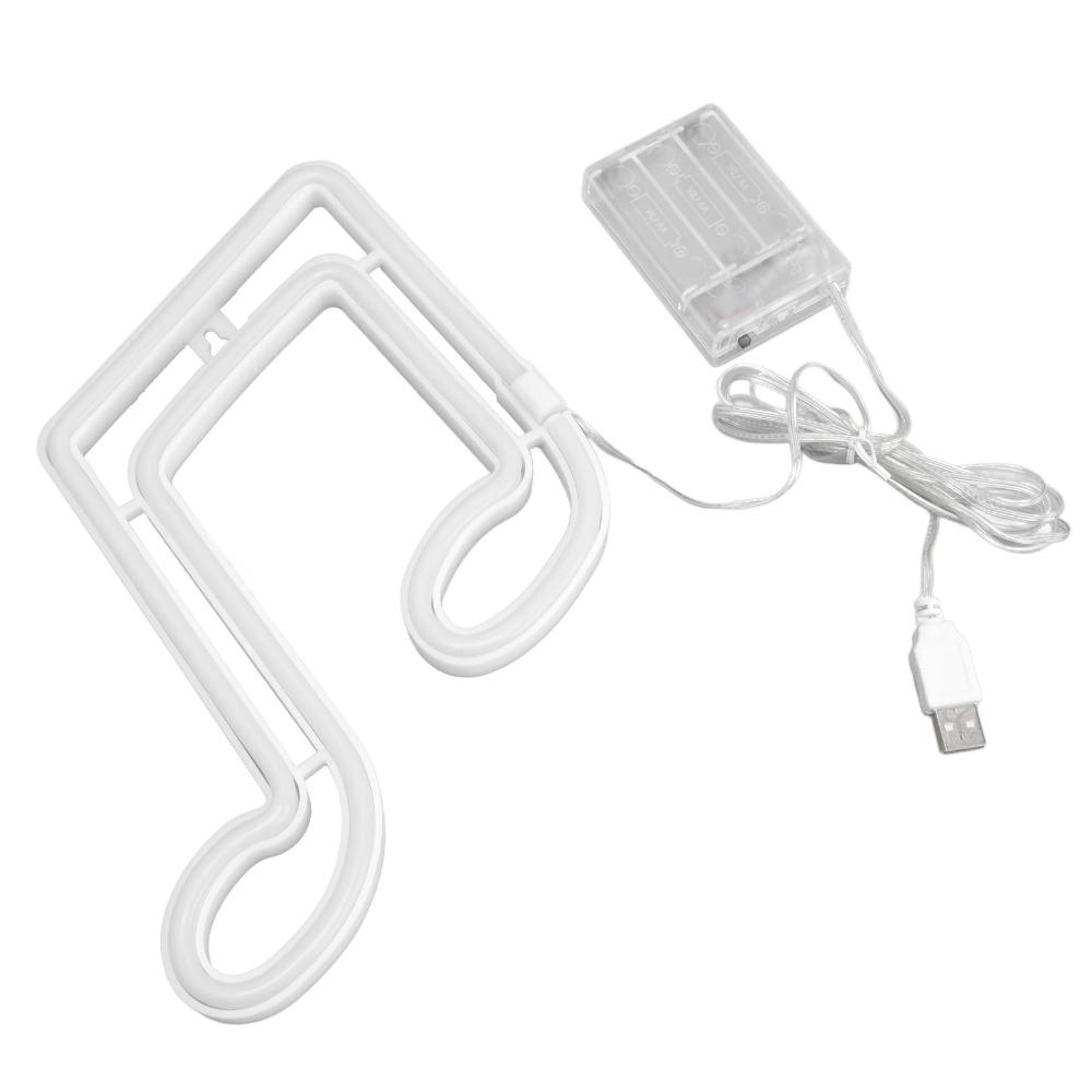 Dual Power Supply LED Neon Sign Light Music Note Neon Lamp Easy to Install Neon Light Christmas