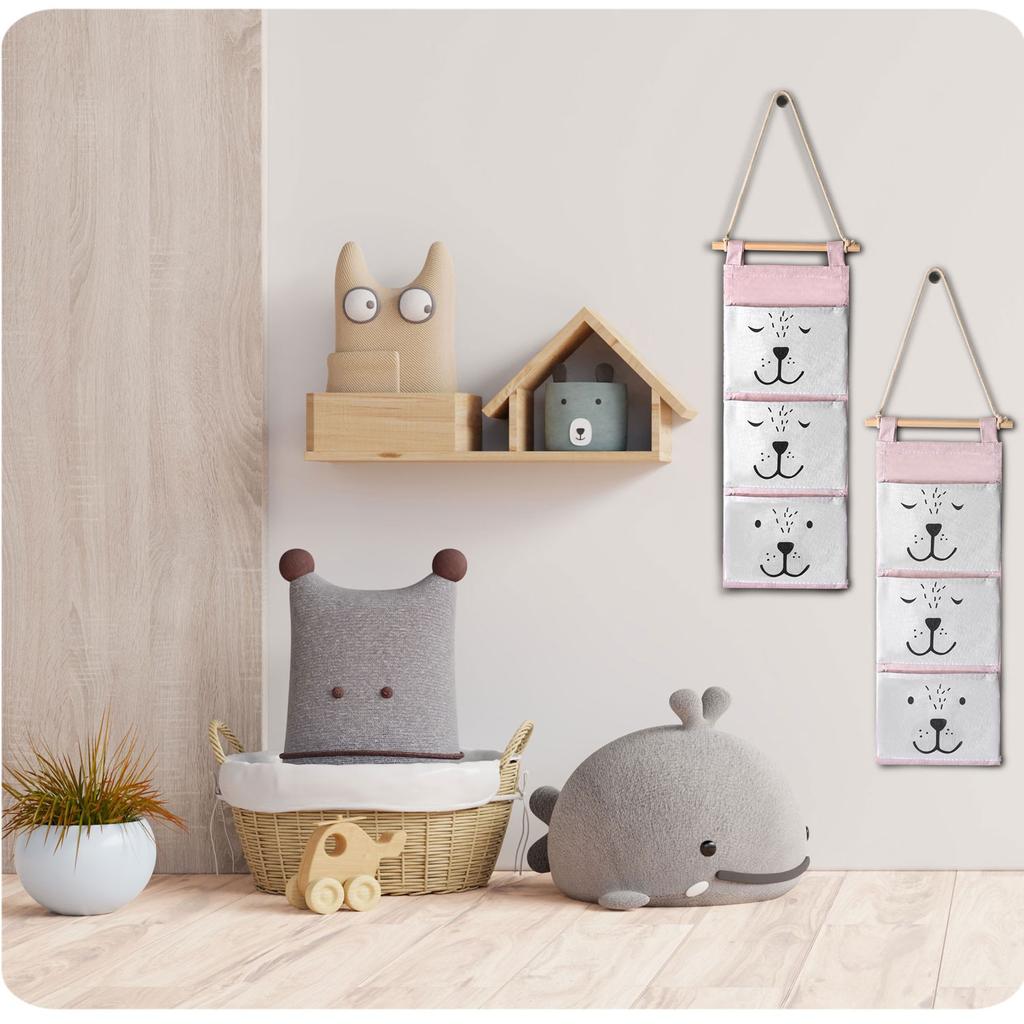 Nukido Hanging Toy Organizer - Pink