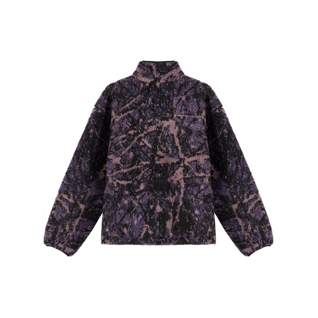 Nike ACG Therma-Fit Adv Canwell Glacier Comfortable Soft Loose Collar Fleece Jacket Men Jacket Dark-Purple Black White FZ8623-573