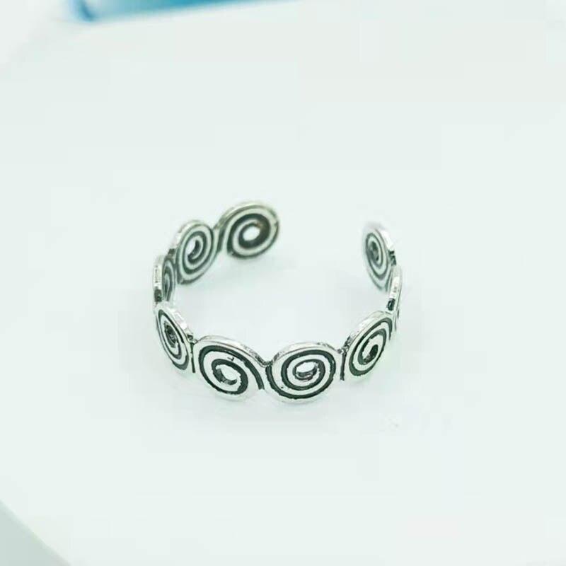 Ins античная родиевая цепочка в форме сердца с завитками геометрическая мужская манжета на костяшки пальцев открытая корейская мода женские украшения для вечеринок